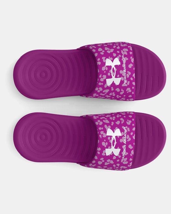 Women's UA Ansa Graphic Slides in Purple image number 2